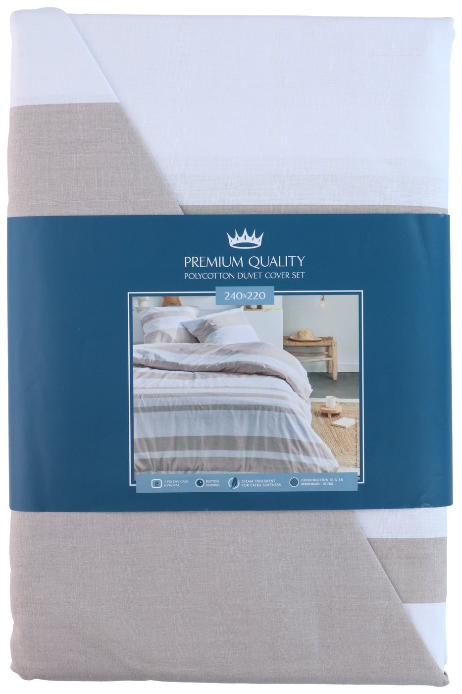 Duvet cover 240x220cm 3ass - Image 2