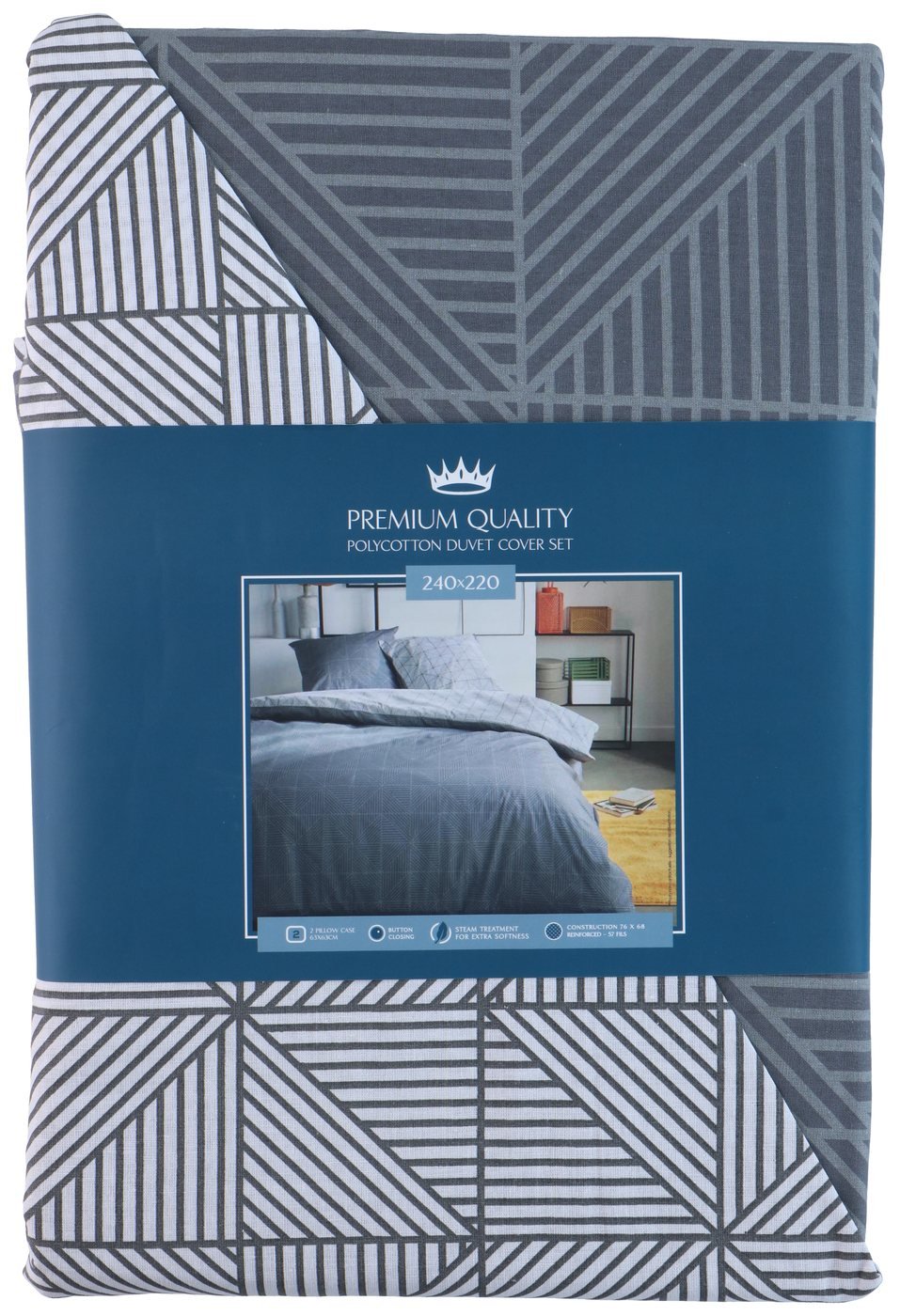Duvet cover 240x220cm 3ass - Image 3