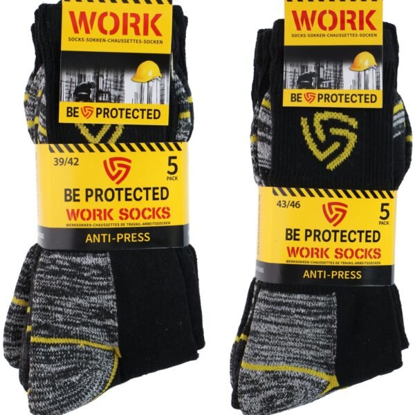 Work socks 5pcs 2ass size