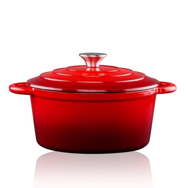 Alpina Casserole enamel cast iron Red
