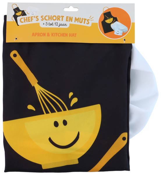 Apron & kitchen hat 2pcs