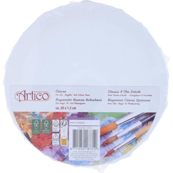 Artico Stretched Canvas Round Ø20cm