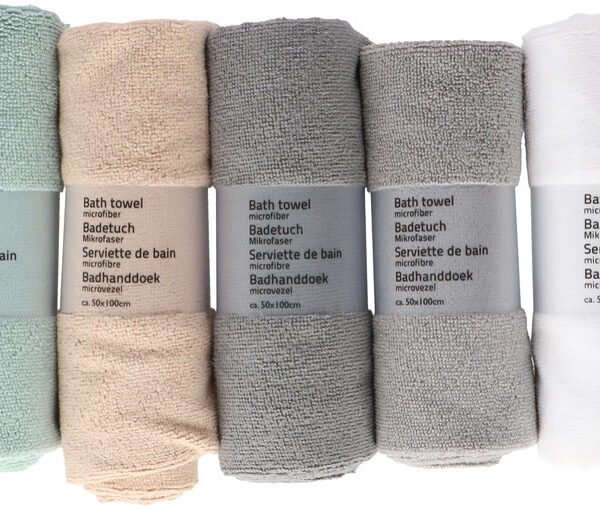 Bath towel 50x100cm 5as