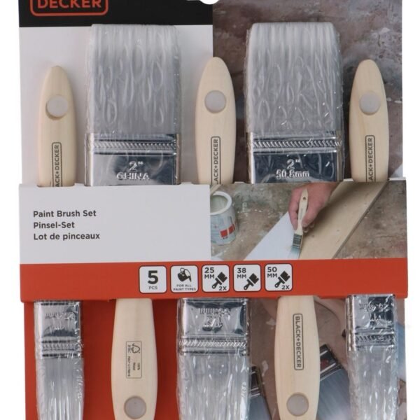Black+Decker Paint brush set flat 5pc