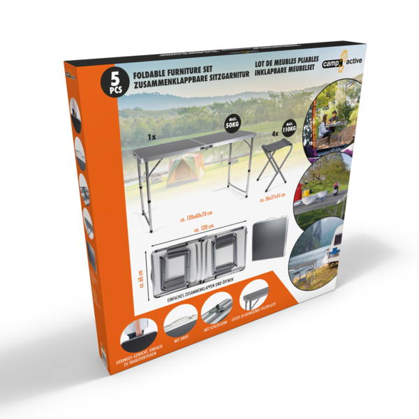 Camp Active Foldable picnic set 120x