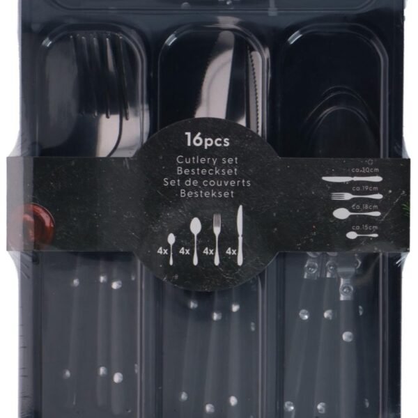 Cutlery set 16pc in tray