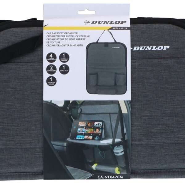 Dunlop Car Backseat organizer with tray grey