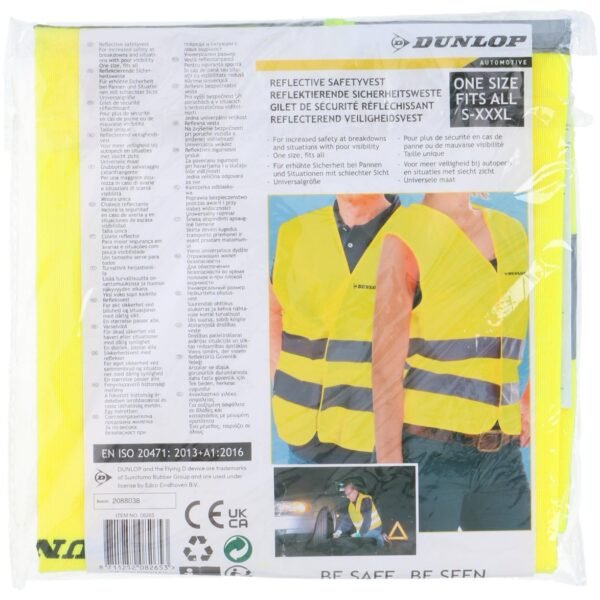 Dunlop Safety vest yellow PES 120g/m2