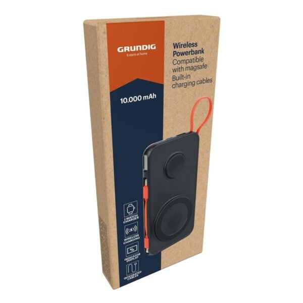 Grundig Powerbank wireless double magnet 10000mAh
