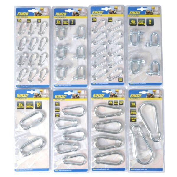 Kinzo Hook carabiner set 8ass mix