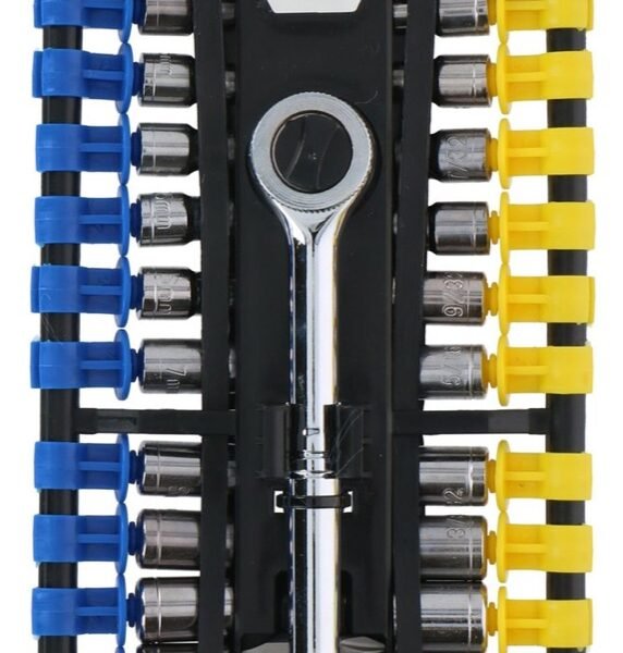 Kinzo Socket with ratchet 24pcs, st