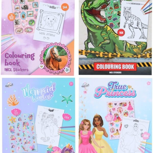 Colouring book & stickers 5ass