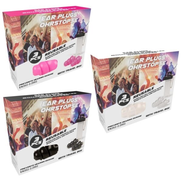 Ear plugs 3as 3pc with storage box